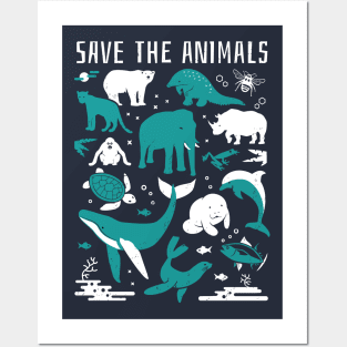 Save The Animals - Endangered Animals Posters and Art